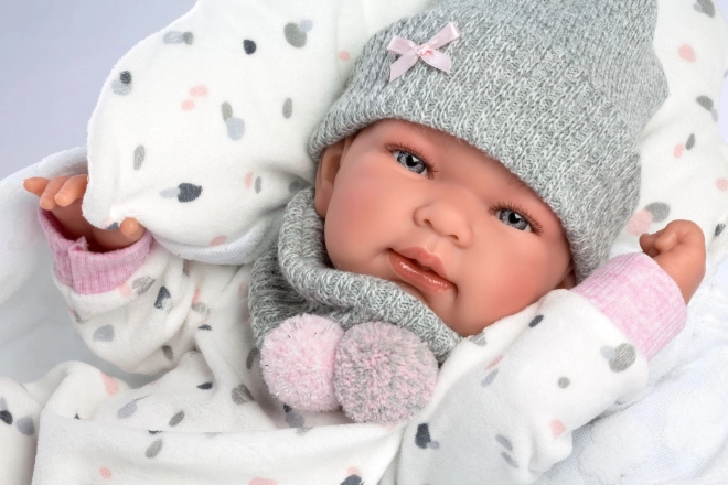 Llorens 84336 NEW BORN HOLČIČKA - realistická panenka miminko s celovinylovým tělem - 43 cm