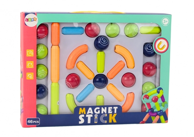 Stavební magnetické kostky 46El barevné