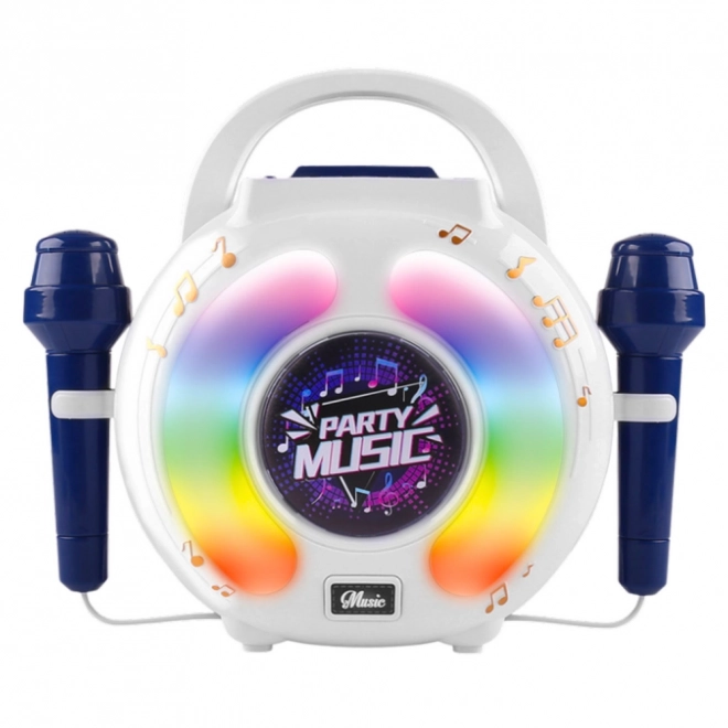 Karaoke sada dva mikrofony a bluetooth reproduktor
