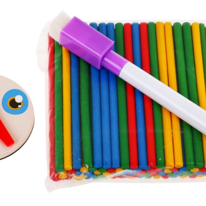 Dřevěná magnetická tabule pro děti 3+ Vzdělávací sada + příslušenství