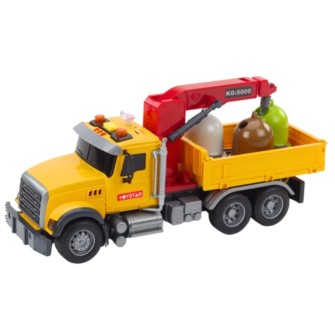 Nákladní auto na třídění odpadu s efekty