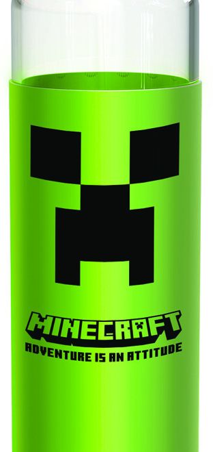 Skleněná láhev s návlekem 585 ml, Minecraft