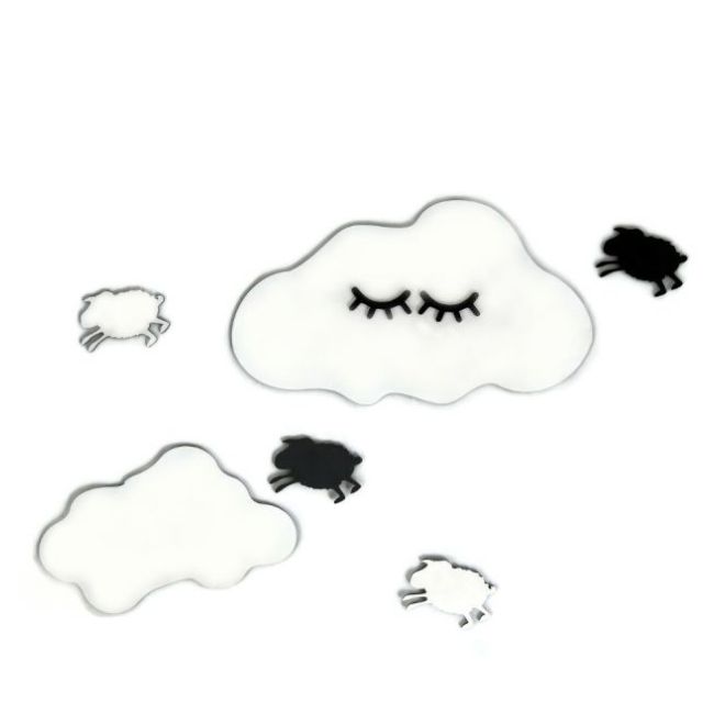 Dekorativní mraky s ovcemi