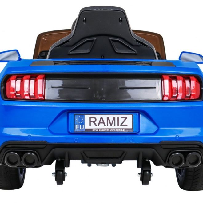 GT Sportovní autíčko na baterie pro děti modré + dálkové ovládání + pomalý start + nosič zavazadel + MP3 LED dioda