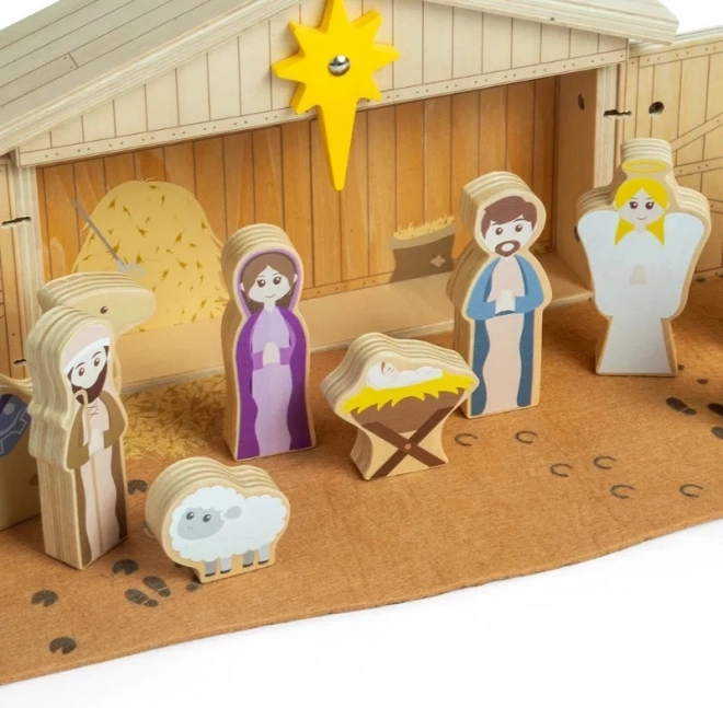 Bigjigs Toys Dřevěný Vánoční Betlém