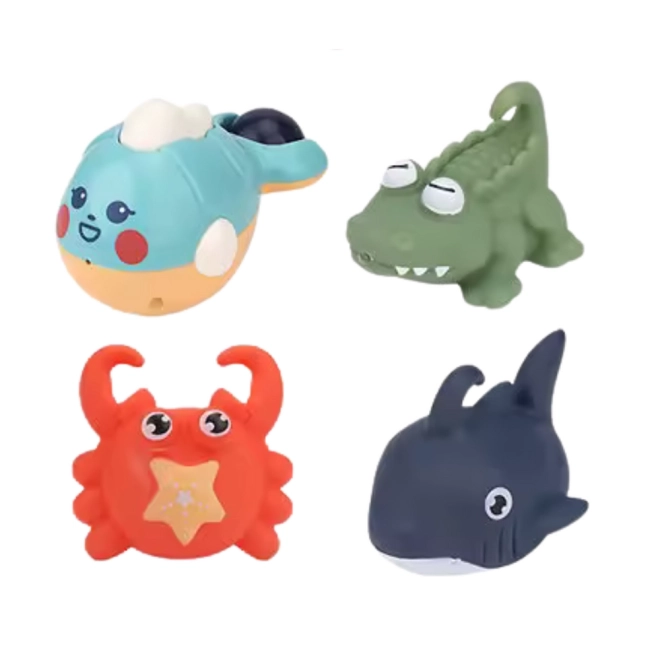 Zábavní sada do koupelny Krab a mořská zvířata