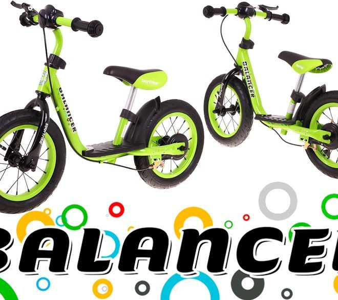 Dětské krosové kolo SporTrike Balancer Zelené První kolo, na kterém se naučíte jezdit