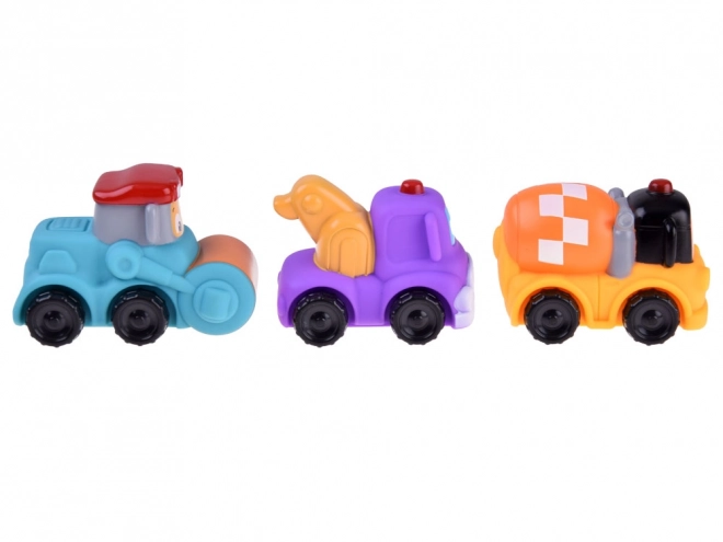 Set jucării moi mașini de construcții 3 bucăți 18M+ ZA4737B – A