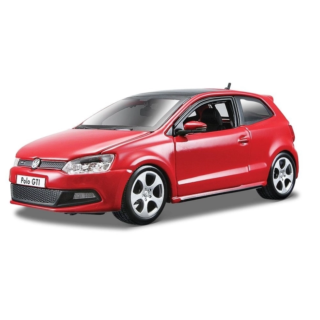 Bburago 1:24 VW Polo GTI Mark 5 červené 18-21059