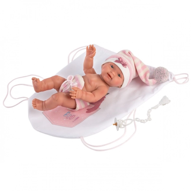 Llorens 26314 NEW BORN HOLČIČKA - realistická panenka miminko s celovinylovým tělem - 26 cm