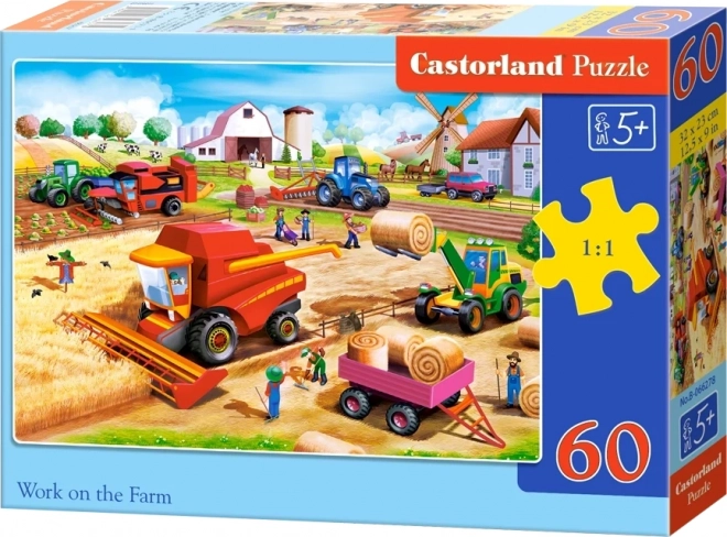 CASTORLAND Puzzle Práce na farmě 60 dílků