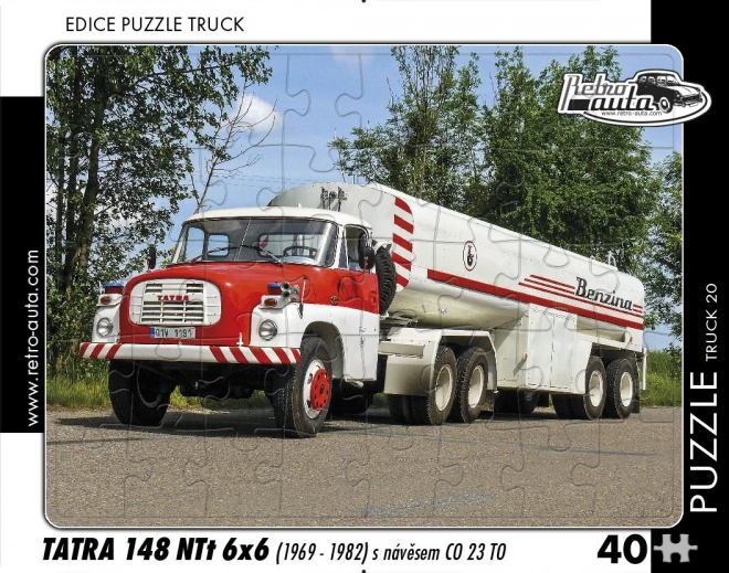 Retro puzzle Tatra 148 NTt 6x6 s návěsem