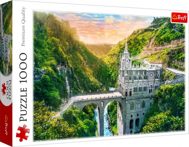 Puzzle 1000 dílků Svatyně Las Lajas Kolumbie