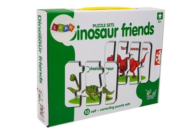 Vzdělávací puzzle Dinosauři Angličtina 10 Spojení