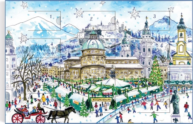 Adventní kalendář puzzle 12 vánočních dnů