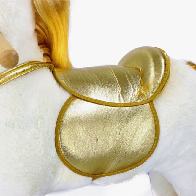 Houpací kůň Golden Unicorn s kolečky
