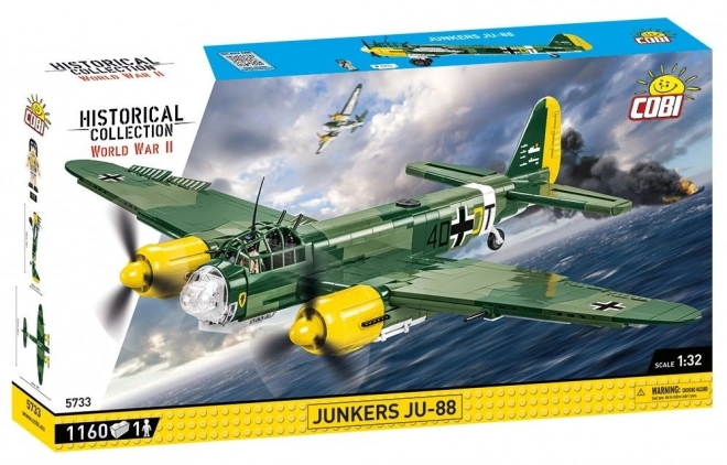 COBI 5733 II WW Junkers Ju-88, 1:32, 1160 k, 1 f