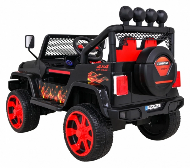 Terénní auto Raptor Drifter Flames + Dálkové ovládání + Pohon 4x4 + Úložný prostor + Pomalý start + MP3 LED