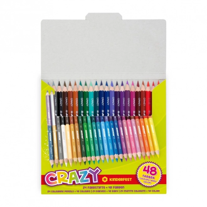 Oboustranné pastelky Crazy 24/48 barev