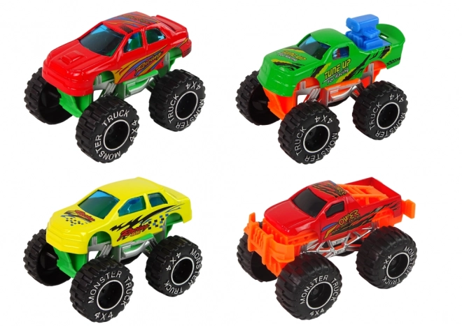 Sada Monster Truck Cars Různé barvy 9 ks.