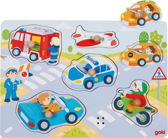 Hudební puzzle Street Vehicles Goki