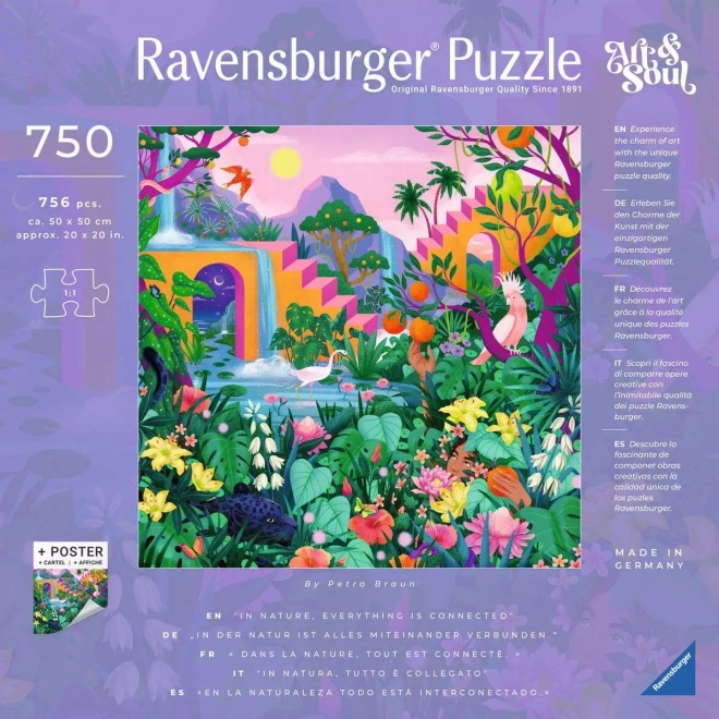 RAVENSBURGER Čtvercové puzzle Art & Soul: Úžasná příroda 750 dílků