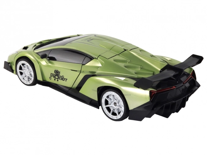 Robotické auto transformace R/C 1:10 Zelené ovládání gesty