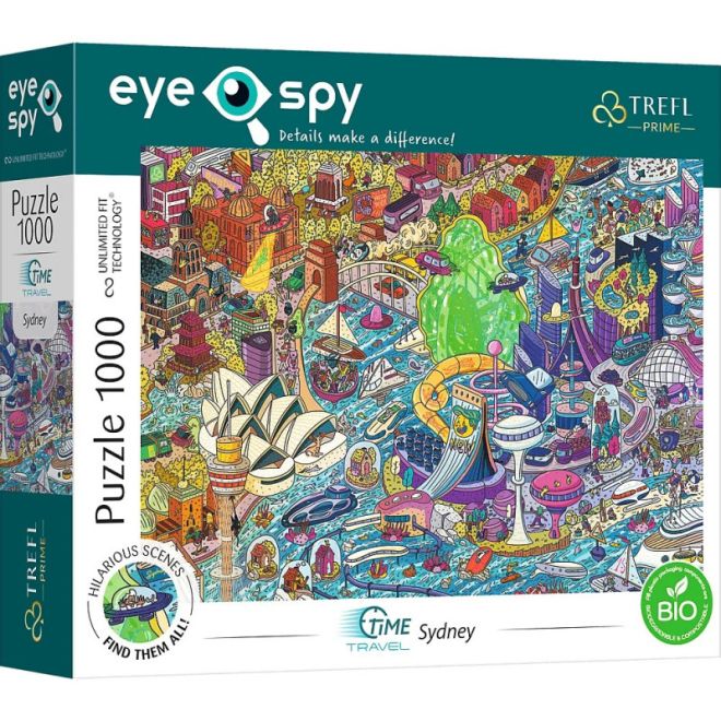 Puzzle 1000 dílků UFT EYE-SPY Cestování v čase Sydney Austrálie