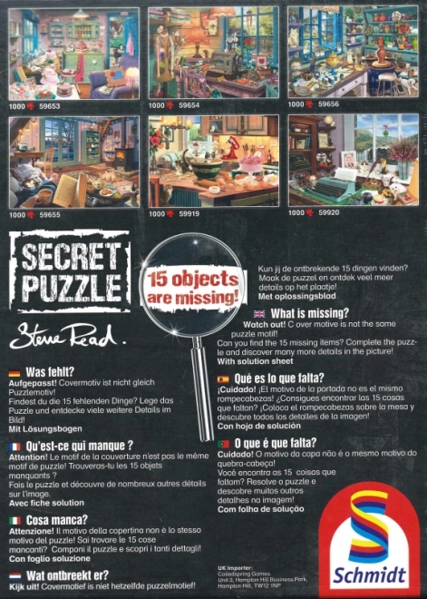 SCHMIDT Secret puzzle Na kuchyňském stole 1000 dílků