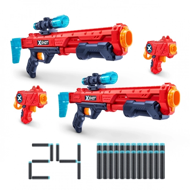 Sada X-Shot Excel Double Hawk Eye & Double Micro Combo Launcher Set