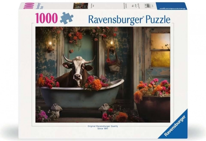 Puzzle Kráva ve vaně 1000 dílků