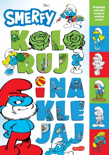 Šmoulí omalovánky. Barva a nálepka