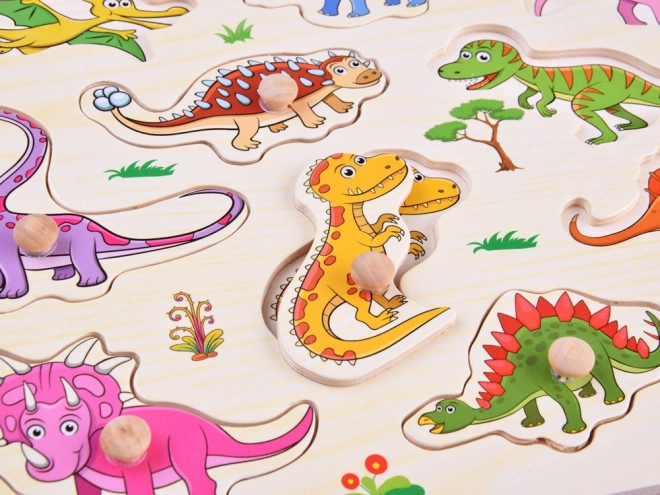 Dřevěné puzzle dinosauři