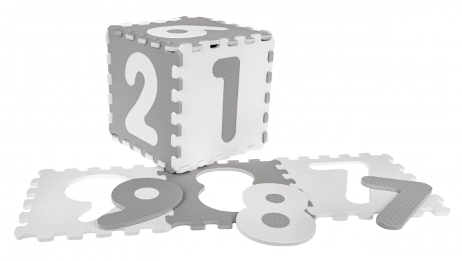 Antibakteriální podložka Puzzle Numbers Grey