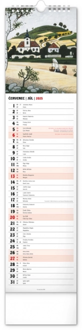 Nástěnný kalendář Josef Lada 2025, 12 × 48 cm