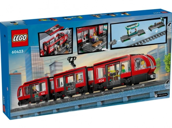 LEGO® City 60423 Tramvaj a zastávka v centru města