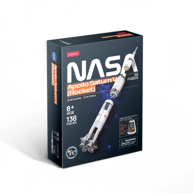 Puzzle 3D Apollo Saturn raketa