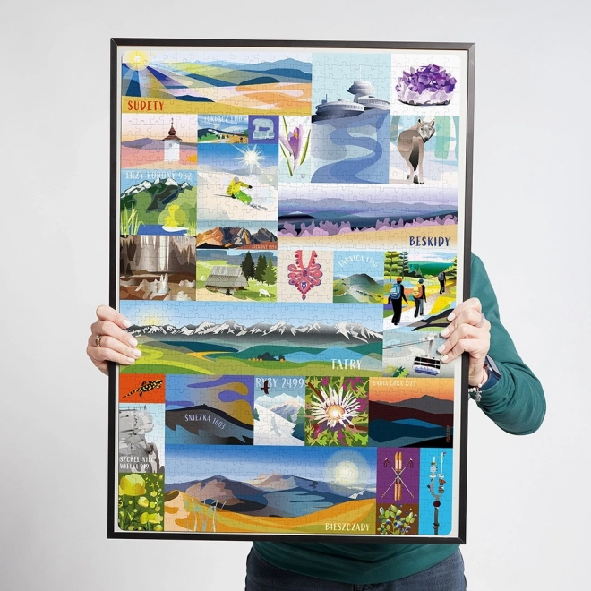Puzzle Puzzlove Polské hory 1000 dílků
