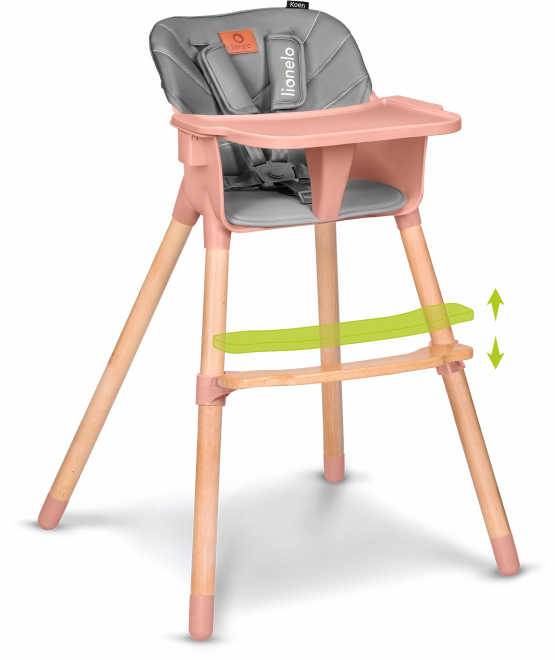 Dětská židle Lionelo Koen 2v1 Růžová