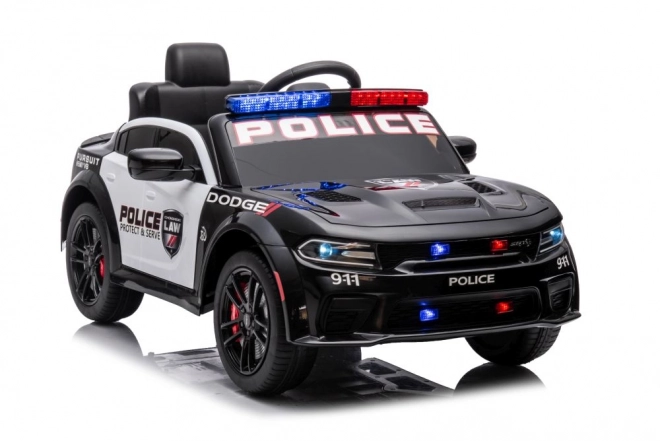 Elektrické autíčko Dodge Charger policejní - černá kapota