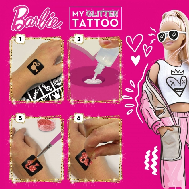 Barbie třpytky tetování