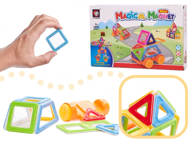 Magnetické stavebnice mini magical magnet - 38 ks