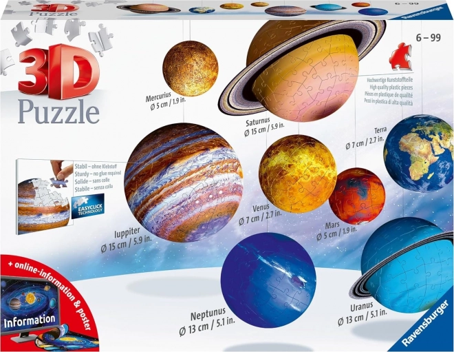 Ravensburger 3D puzzle sluneční soustava