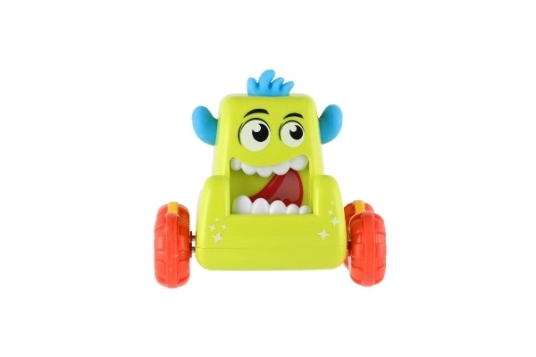 Auto monster plast 9x8cm mačkací jezdící 4 barvy