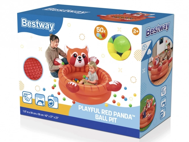 Suchý bazének červená panda s míčky od Bestway