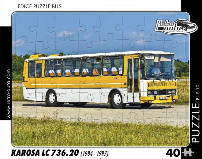 Retro-auta puzzle autobus Karosa LC 736.20 40 dílků