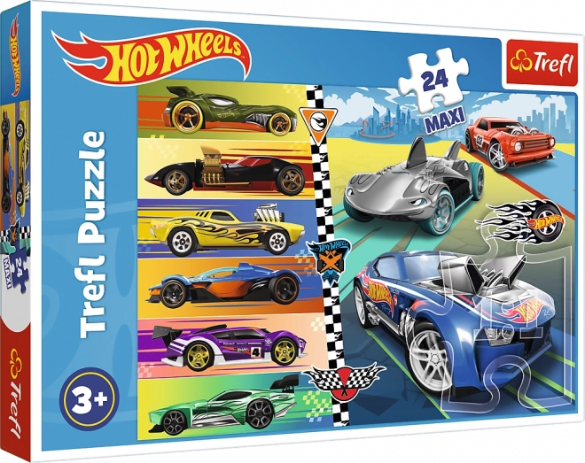 Puzzle 24 Maxi Hot Wheels Rychlá Auta