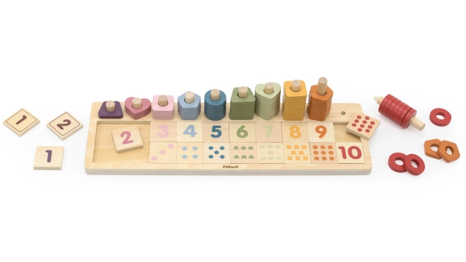 Dřevěné počítadlo a třídící hračka Montessori od PolarB