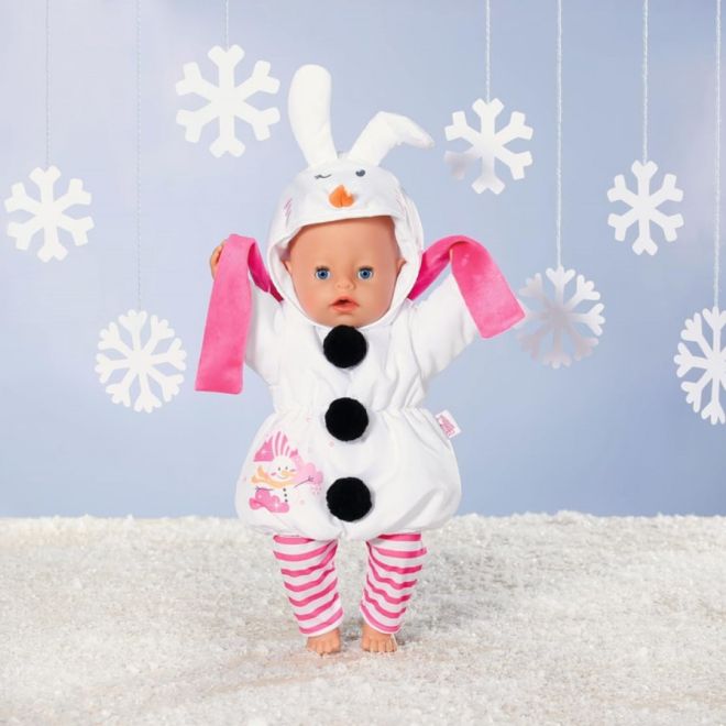 Módní kostým Dolly the Snowman pro panenku Baby Born