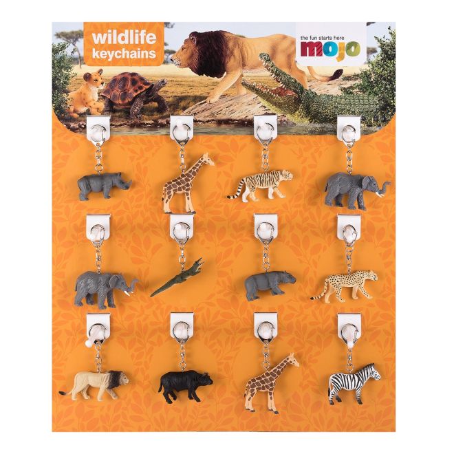 Mojo Displej 72 ks přívěšků na klíče - zvířátka ze zoo
